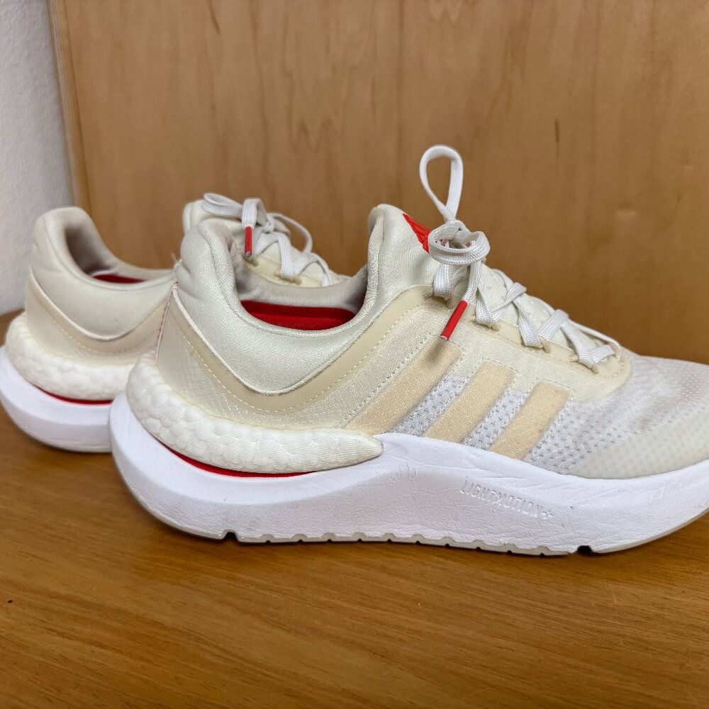 Adidas ZNSara Boost Running Shoes -- Off White Bright Red (US Women's 8.5)